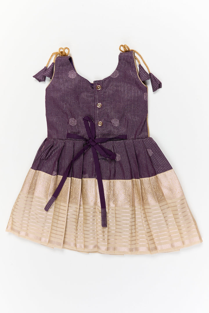 The Nesavu Girls Kanchi Silk Frock Girls Kanchi Silk Frock for Weddings and Traditional Functions Nesavu Nesavu girls kanchi silk frock for weddings and traditional festive celebrations