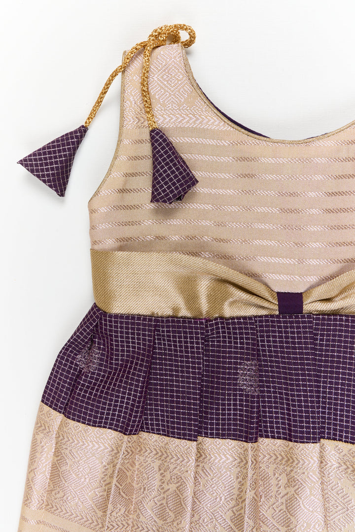 The Nesavu Girls Kanchi Silk Frock Girls Kanchi Silk Frock for Weddings and Traditional Functions Nesavu Nesavu girls kanchi silk frock for weddings and traditional festive celebrations