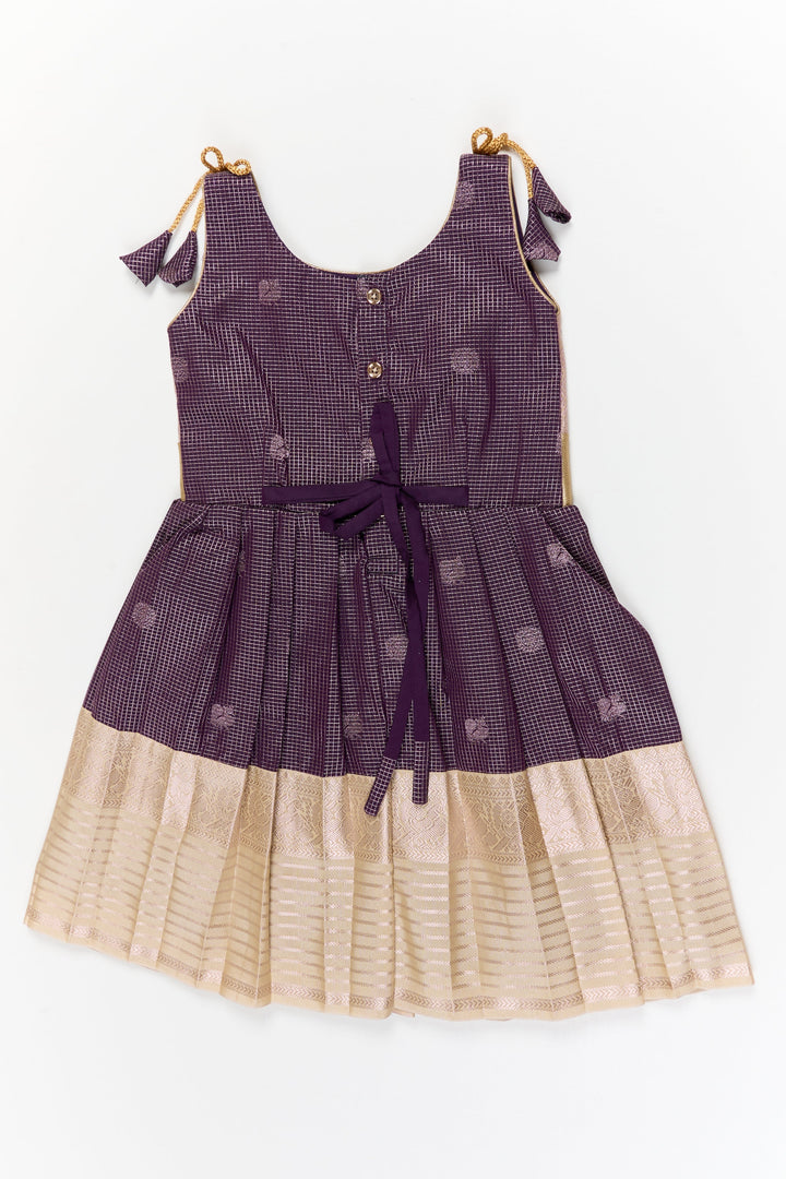 The Nesavu Girls Kanchi Silk Frock Girls Kanchi Silk Frock for Weddings and Traditional Functions Nesavu Nesavu girls kanchi silk frock for weddings and traditional festive celebrations