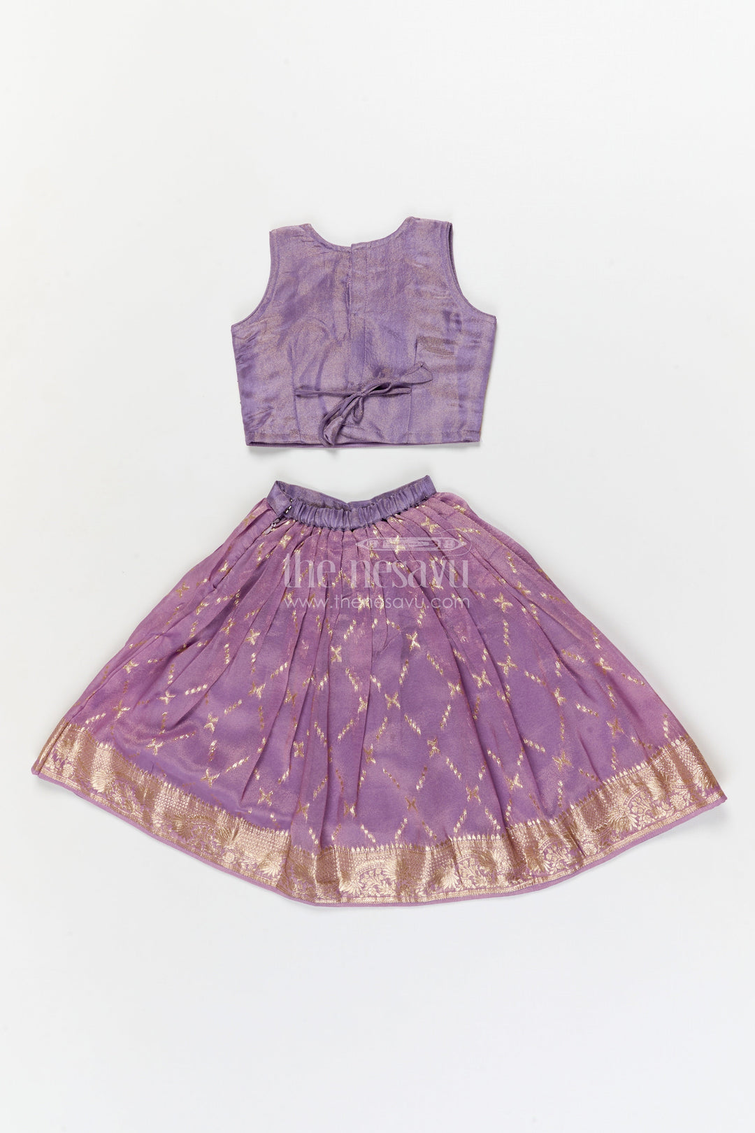 The Nesavu Girls Lehenga Choli Girls Lehenga Choli for Birthday Celebrations and Festive Gatherings Nesavu Nesavu girls lehenga choli for birthdays and festivals with zari border and tassel dupatta