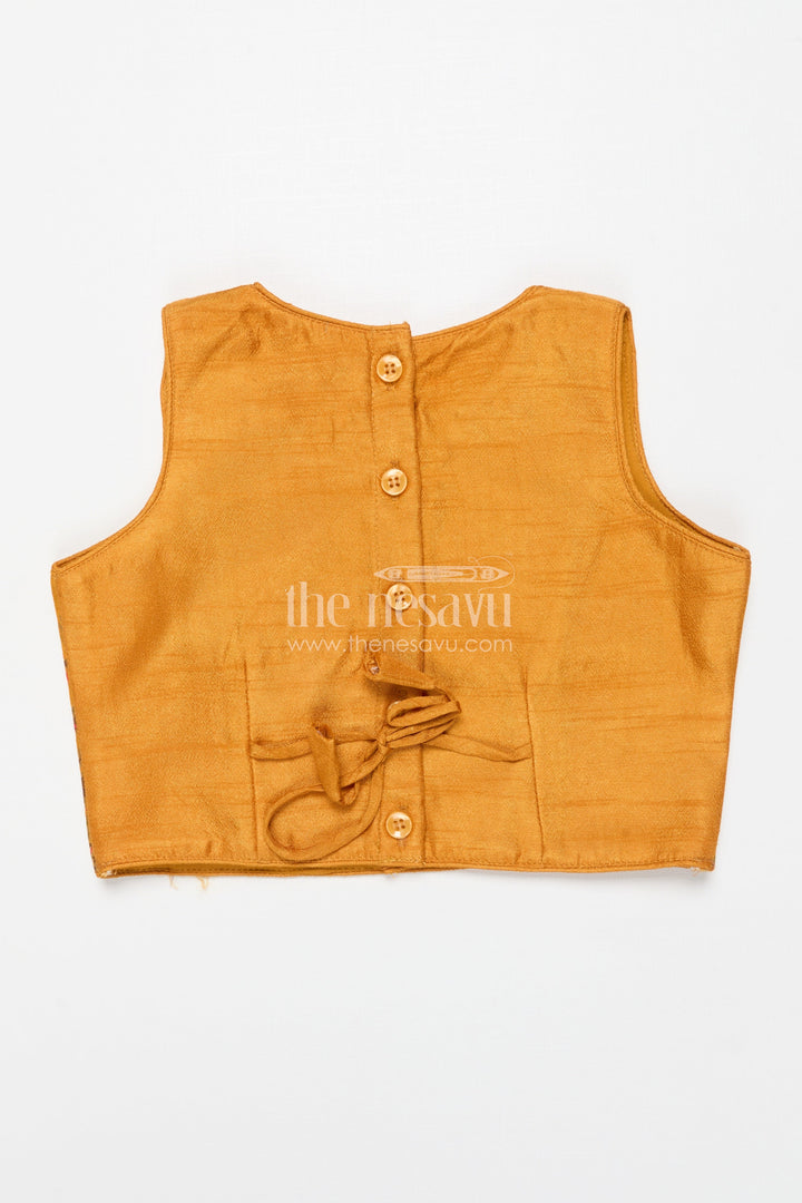 The Nesavu Girls Lehenga Choli Girls Lehenga Choli for Birthday Parties and Family Occasions Nesavu Nesavu girls lehenga choli for birthdays and festive events with chinon silk and designer yoke