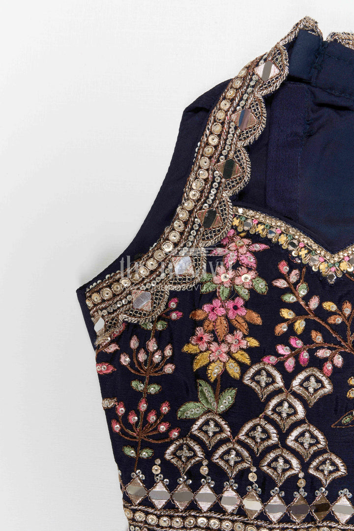The Nesavu Girls Lehenga Choli Girls Lehenga Choli for Festival and Weddings Ceremony Nesavu Nesavu Girls Lehenga Choli For Weddings Georgette With Designer Embroidery Festive Outfit