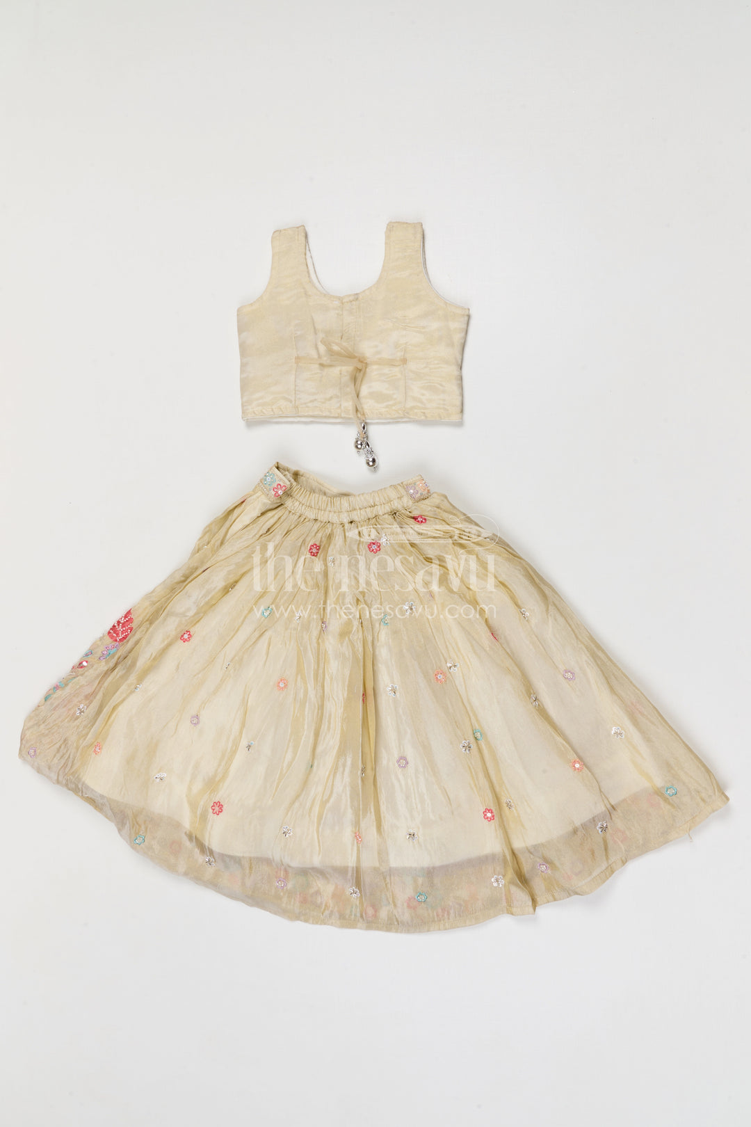 The Nesavu Girls Lehenga Choli Girls Lehenga Choli for Festive Celebrations and Family Weddings Nesavu Nesavu girls festive lehenga choli for weddings and celebrations viscose silk embroidered outfit