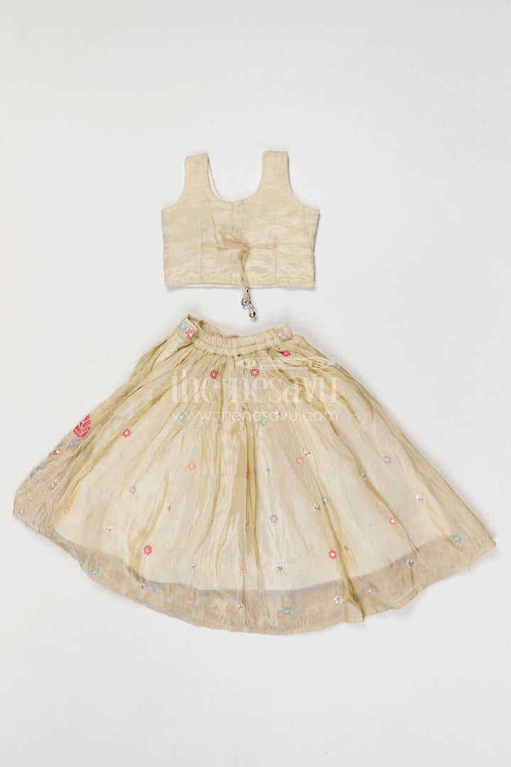 The Nesavu Girls Lehenga Choli Girls Lehenga Choli for Festive Celebrations and Family Weddings Nesavu Nesavu girls festive lehenga choli for weddings and celebrations viscose silk embroidered outfit