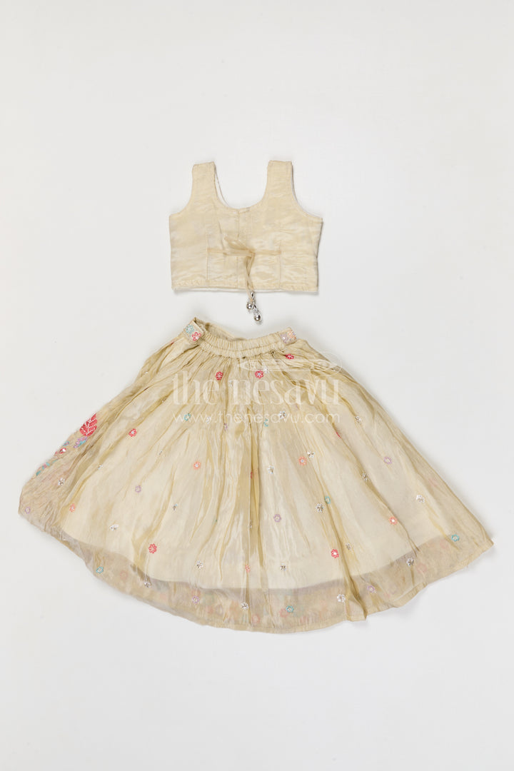 The Nesavu Girls Lehenga Choli Girls Lehenga Choli for Festive Celebrations and Family Weddings Nesavu Nesavu girls festive lehenga choli for weddings and celebrations viscose silk embroidered outfit