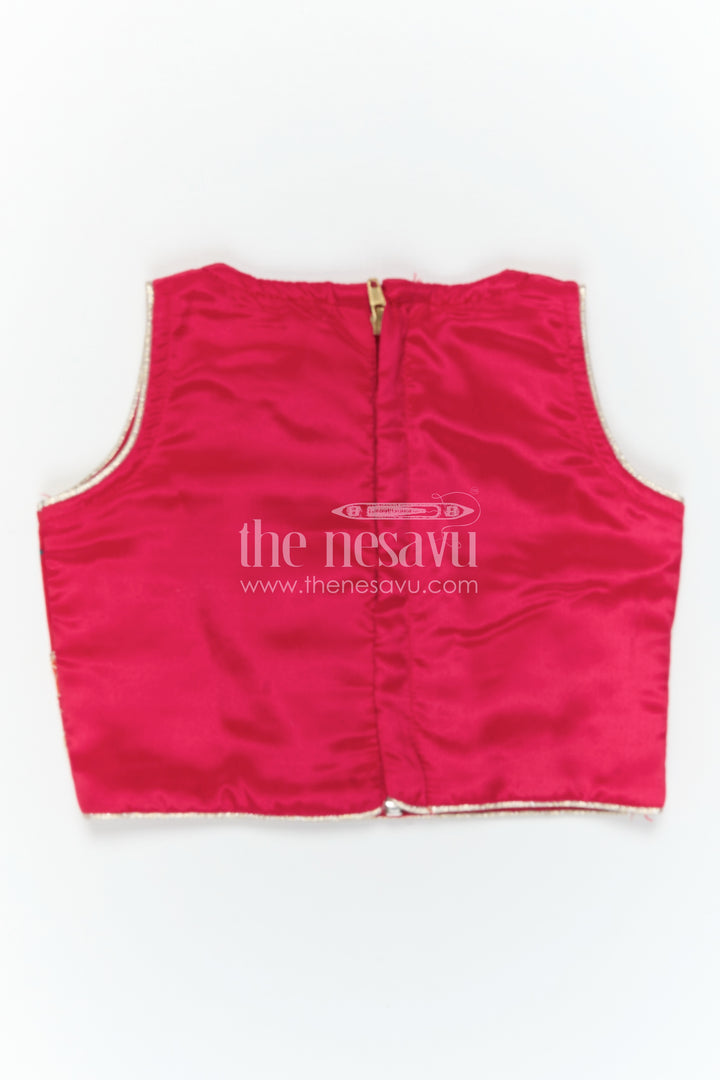 The Nesavu Girls Lehenga Choli Girls Lehenga Choli for Festive Celebrations and Traditional Wear Nesavu Nesavu Girls Lehenga Choli For Festive Celebrations With Textured Viscose Silk And Embroidered Yoke Design