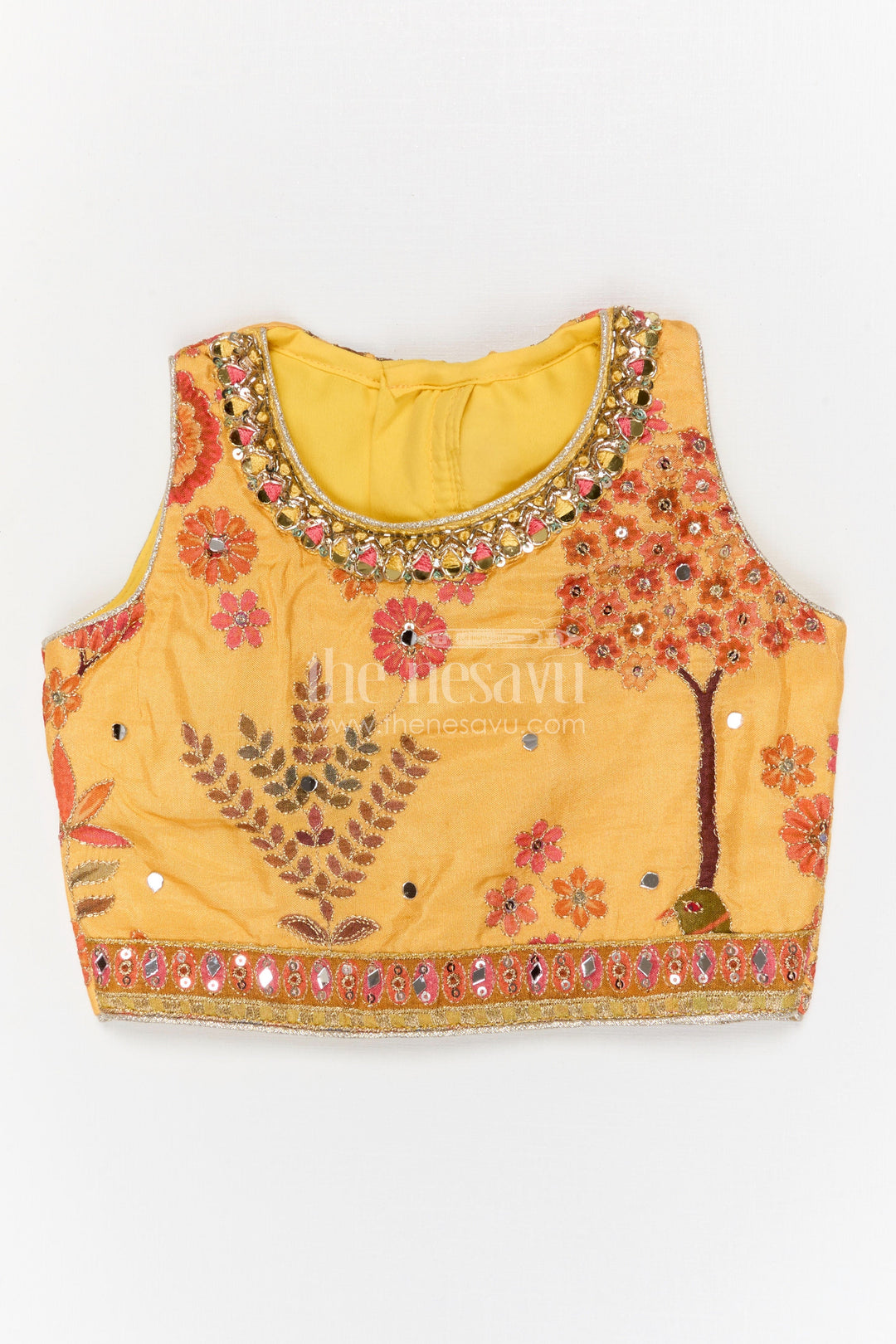 The Nesavu Girls Lehenga Choli Girls Lehenga Choli for Festive Occasions and Family Celebrations Nesavu Nesavu girls viscose silk printed lehenga choli for festive occasions weddings and family celebrations