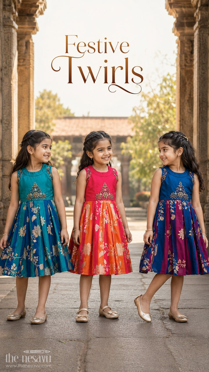 The Nesavu Girls Lehenga Choli Girls Lehenga Choli for Festive Weddings and Dance Events Nesavu Nesavu Girls Lehenga Choli For Festive Weddings Dance Performances And Traditional Celebrations