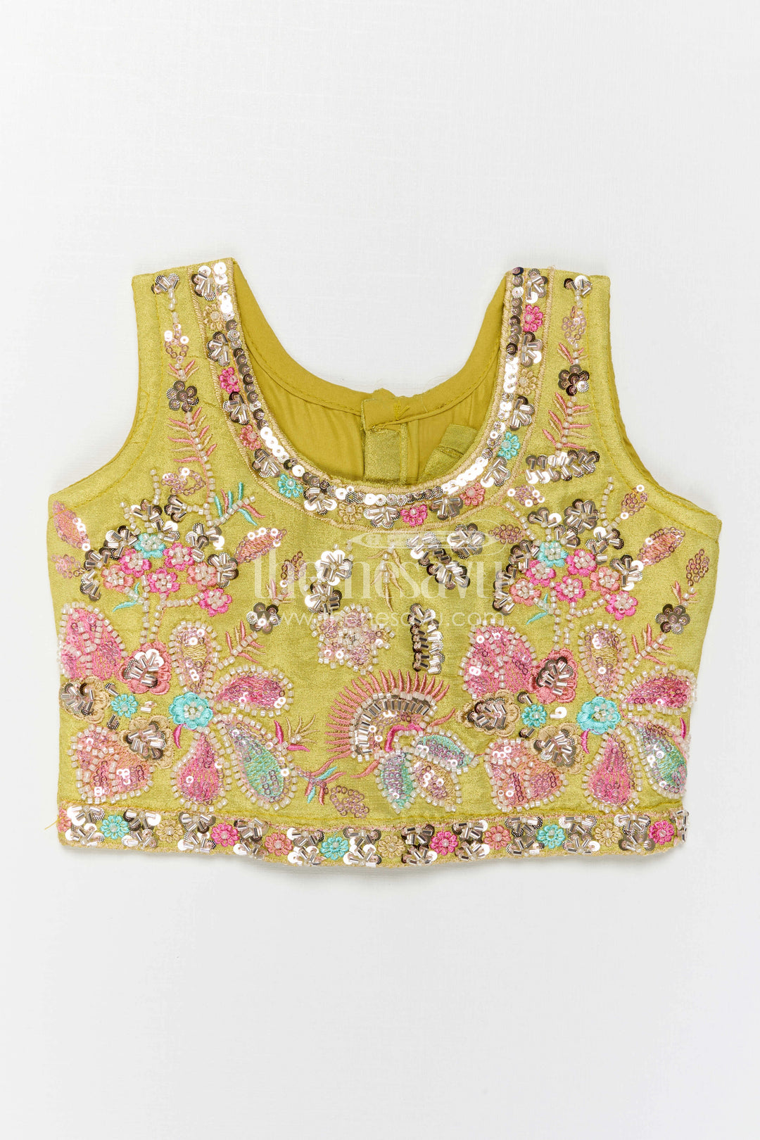 The Nesavu Girls Lehenga Choli Girls Lehenga Choli for Weddings and Diwali Celebrations Nesavu Nesavu Girls Lehenga Choli For Weddings And Festive Wear With Viscose Silk And Designer Embroidery