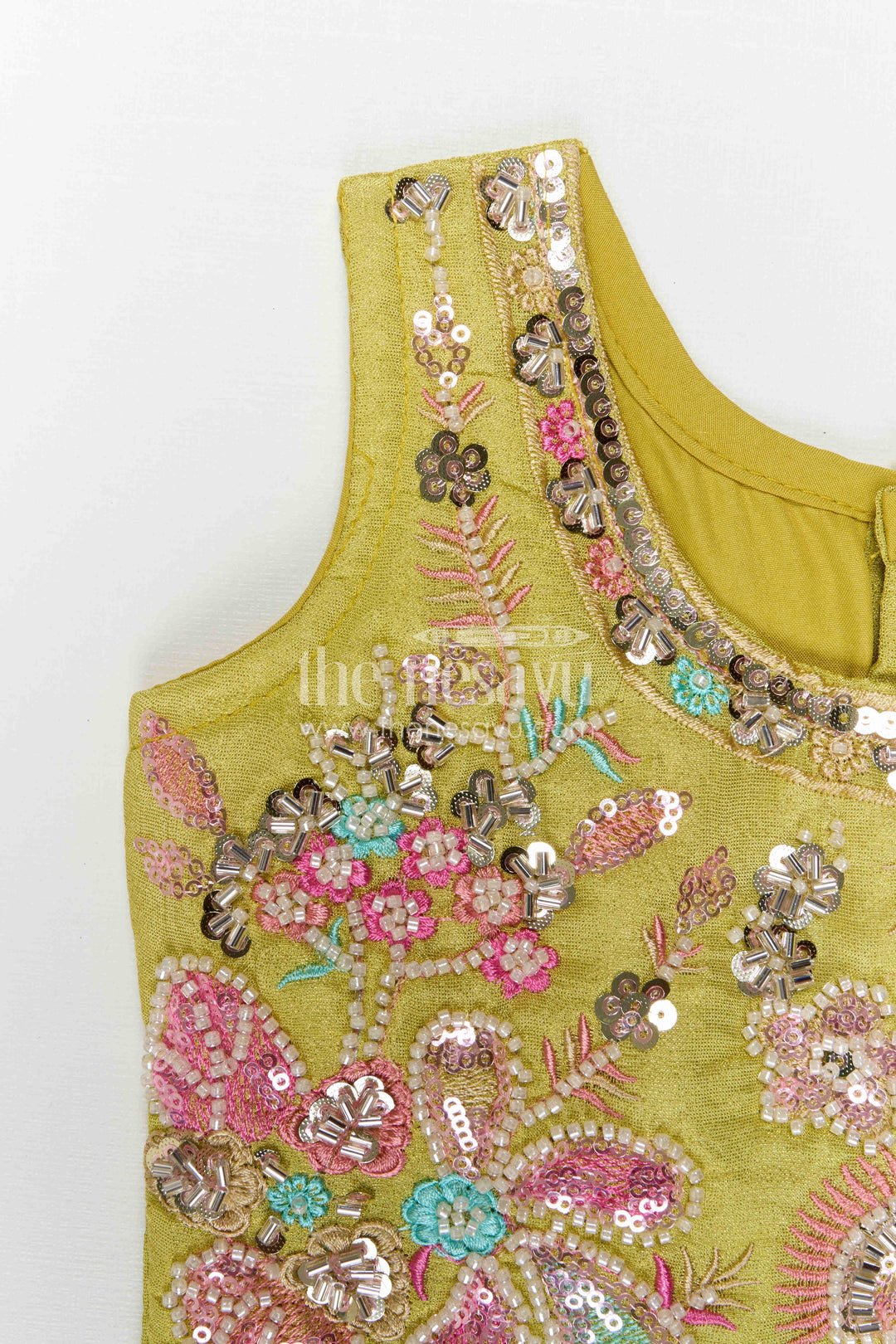 The Nesavu Girls Lehenga Choli Girls Lehenga Choli for Weddings and Diwali Celebrations Nesavu Nesavu Girls Lehenga Choli For Weddings And Festive Wear With Viscose Silk And Designer Embroidery