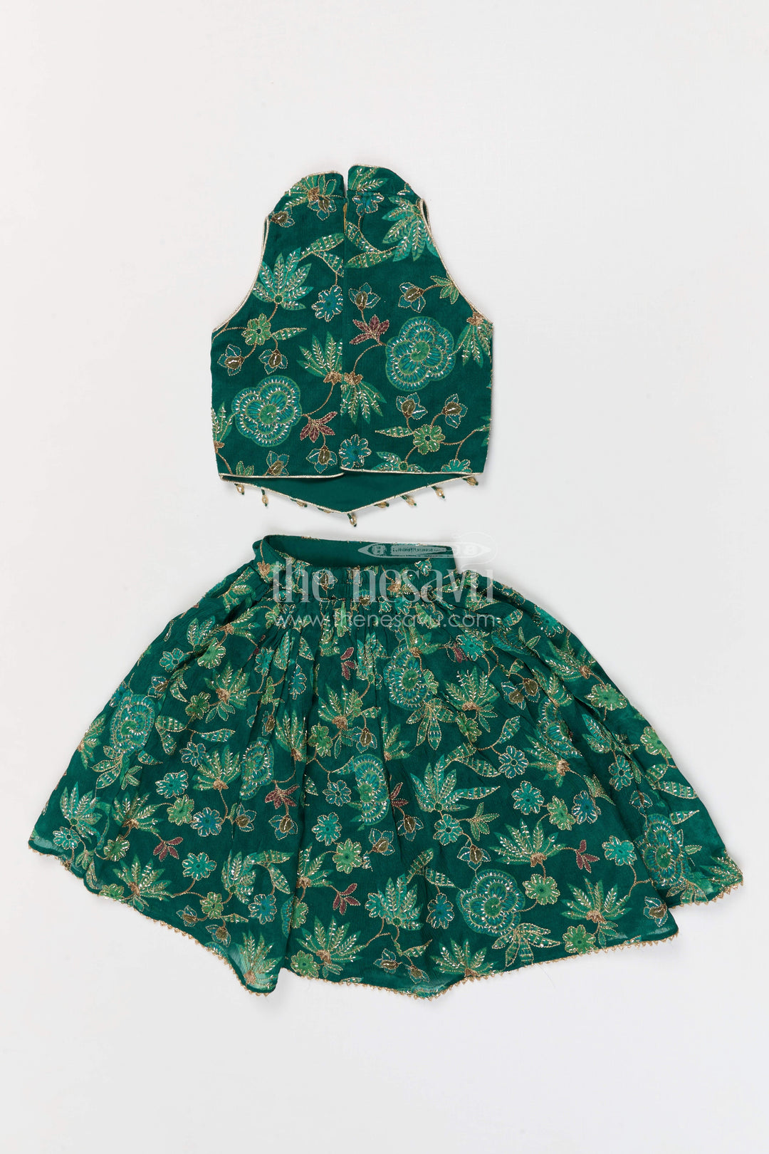 The Nesavu Girls Lehenga Choli Girls Lehenga Choli for Weddings and Festival Celebrations Nesavu Nesavu girls georgette embroidered lehenga choli for weddings festive celebrations and special occasions