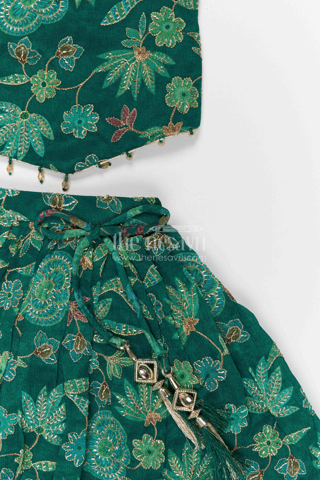 The Nesavu Girls Lehenga Choli Girls Lehenga Choli for Weddings and Festival Celebrations Nesavu Nesavu girls georgette embroidered lehenga choli for weddings festive celebrations and special occasions