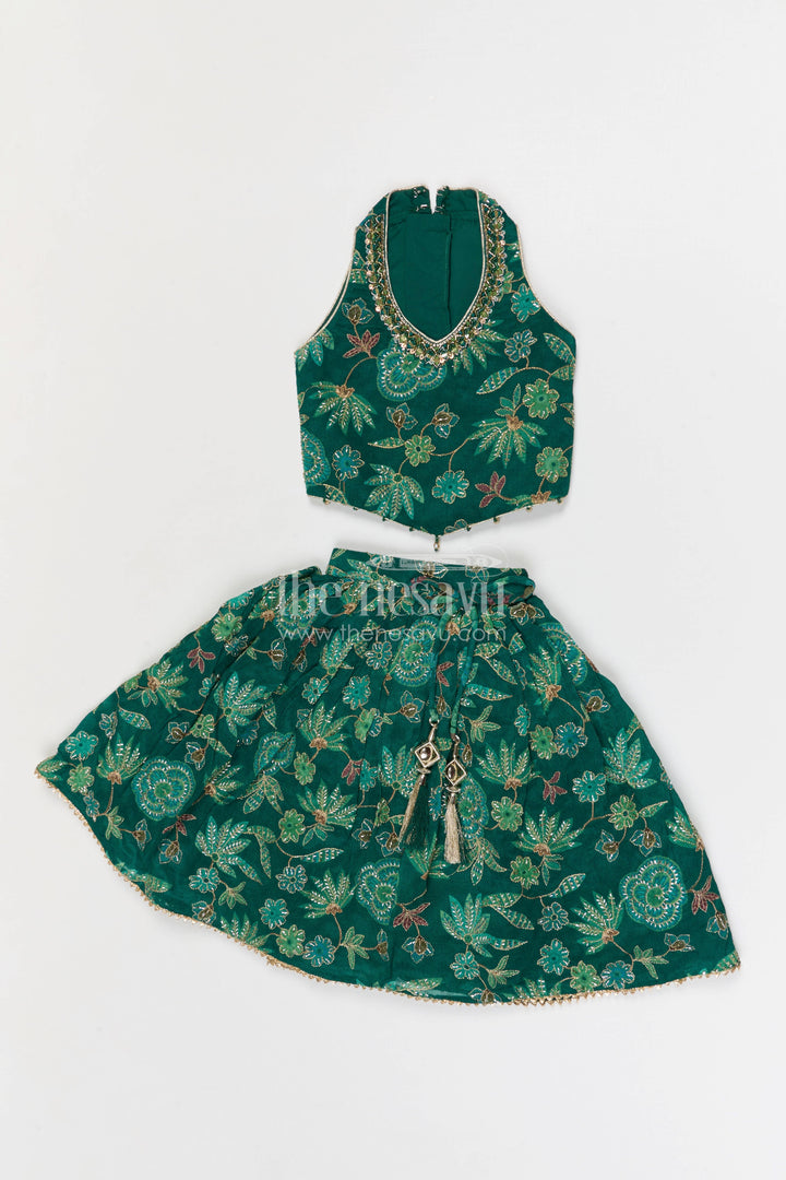 The Nesavu Girls Lehenga Choli Girls Lehenga Choli for Weddings and Festival Celebrations Nesavu Nesavu girls georgette embroidered lehenga choli for weddings festive celebrations and special occasions