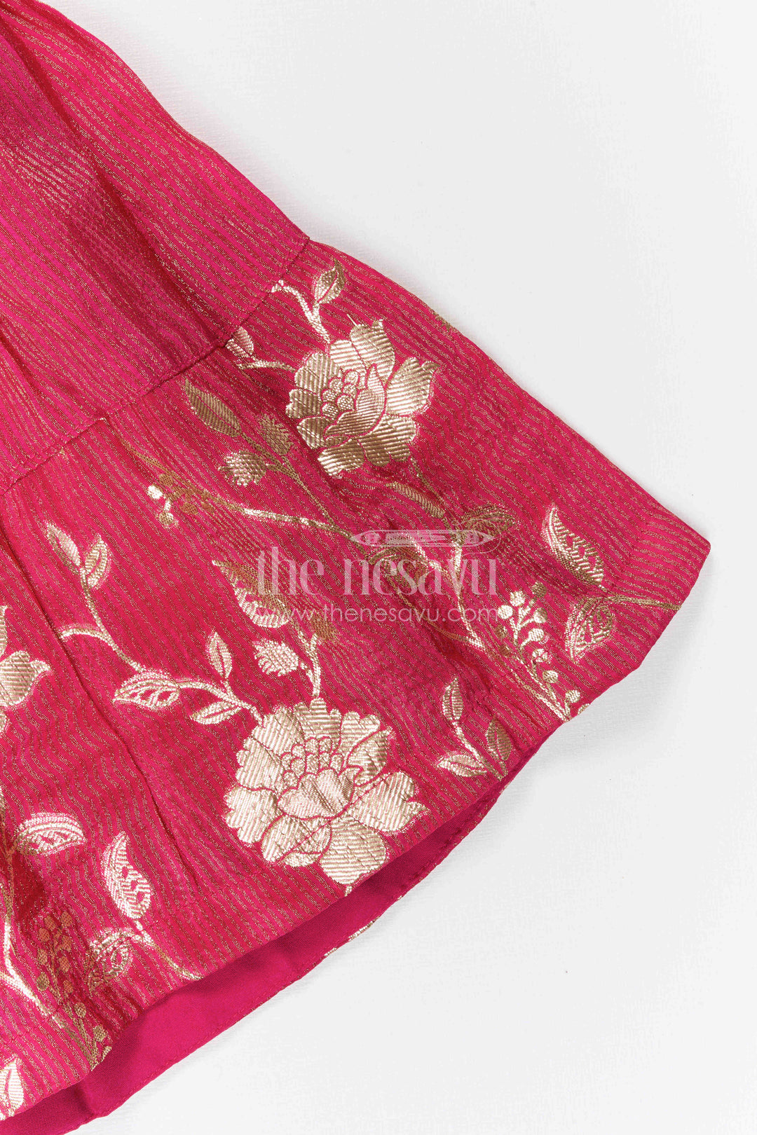 The Nesavu Girls Lehenga Choli Girls Lehenga Choli for Weddings and Festival Family Celebrations Nesavu Nesavu Girls Lehenga Choli With Embroidered Yoke For Weddings And Festive Celebrations
