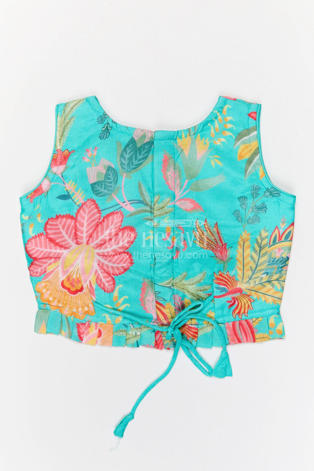 The Nesavu Girls Lehenga Choli Girls Lehenga Choli for Weddings and Festivals Events Nesavu Nesavu girls modal silk lehenga choli for weddings and festive celebrations with floral digital print