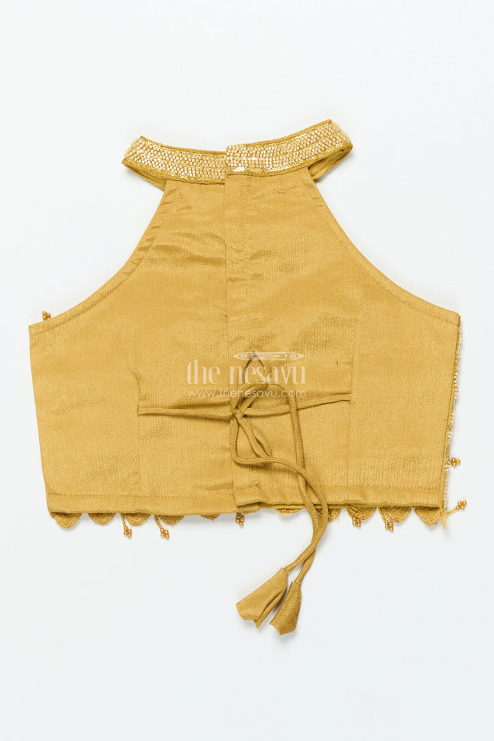 The Nesavu Girls Lehenga Choli Girls Lehenga Choli for Weddings and Festive Events Nesavu Nesavu girls lehenga choli muslin silk embroidery weddings festive occasions