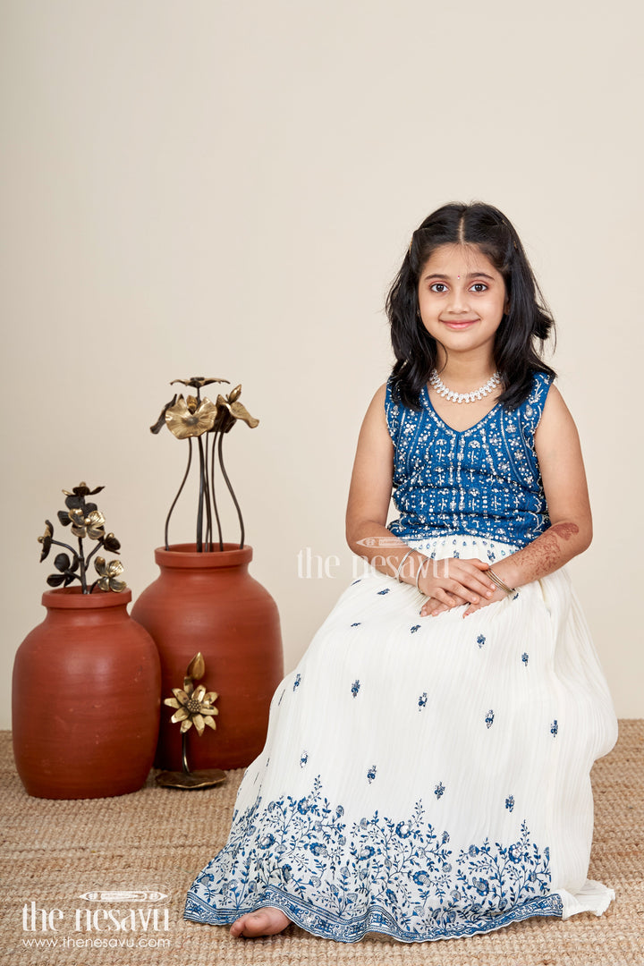 The Nesavu Girls Lehenga Choli Girls Lehenga Choli For Weddings And Festive Family Events Nesavu Nesavu Girls Lehenga Choli Wedding Wear Embroidered Georgette Festive Outfit Kids