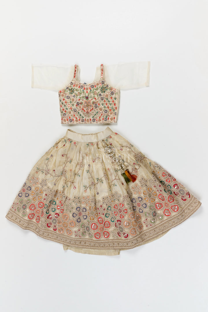 The Nesavu Girls Lehenga Choli Girls Lehenga Choli for Weddings and Festive Occasions Nesavu Nesavu girls lehenga choli for weddings and festive occasions with designer embroidery