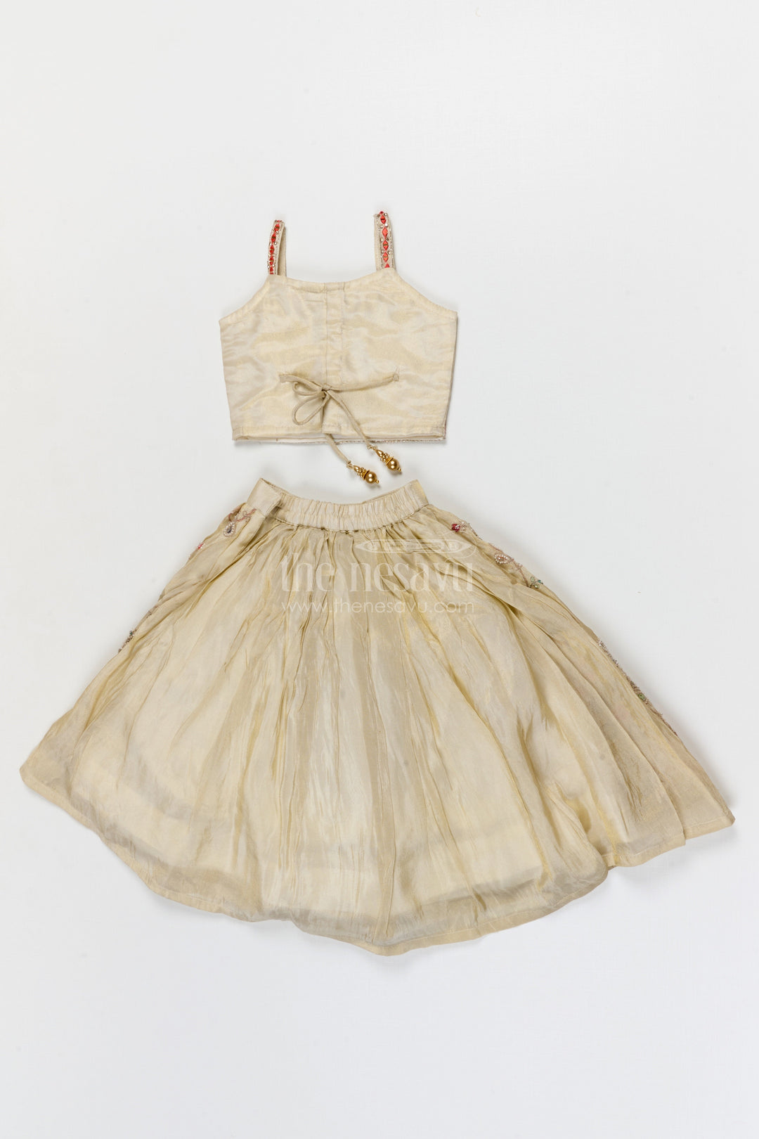 The Nesavu Girls Lehenga Choli Girls Lehenga Choli for Weddings and Festive Occasions Nesavu Nesavu girls lehenga choli for weddings and festive occasions with designer embroidery