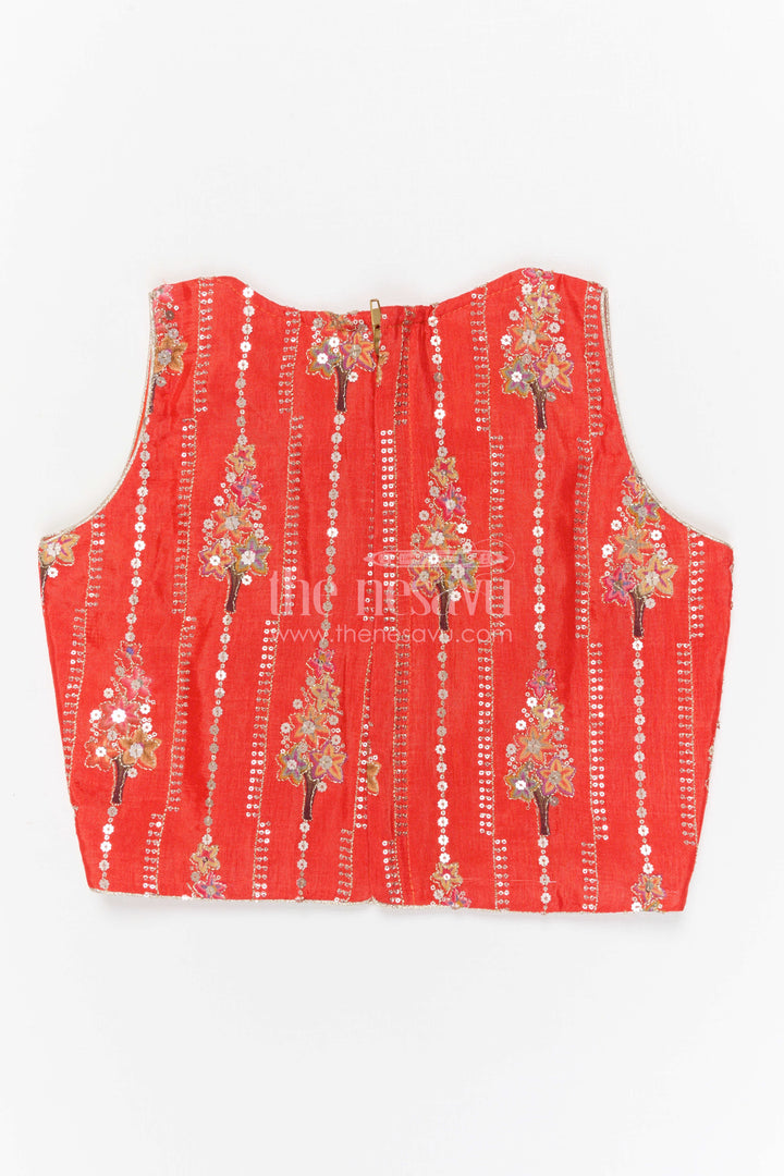 The Nesavu Girls Lehenga Choli Girls Lehenga Choli for Weddings and Grand Festive Occasions Nesavu Nesavu girls viscose silk lehenga choli with designer sequence embroidery for weddings and celebrations