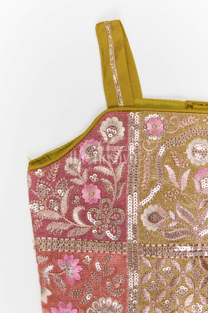 The Nesavu Girls Lehenga Choli Girls Lehenga Choli for Weddings and Pongal Celebrations Nesavu Nesavu girls modal silk lehenga choli for weddings and festive celebrations with embroidered yoke