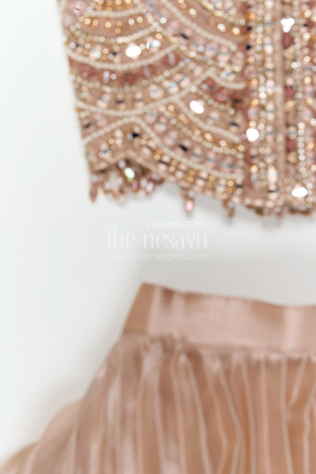 The Nesavu Girls Lehenga Choli Girls Lehenga Choli for Weddings and Temple Functions Nesavu Nesavu Girls Lehenga Choli Glaze Organza With Designer Embroidery Yoke For Weddings Festive Outfit