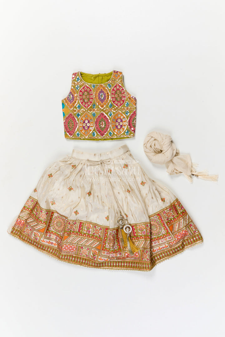 The Nesavu Girls Lehenga Choli Girls Lehenga Choli for Weddings and Traditional Family Functions Nesavu Nesavu girls lehenga choli for weddings and traditional celebrations with embroidered blouse