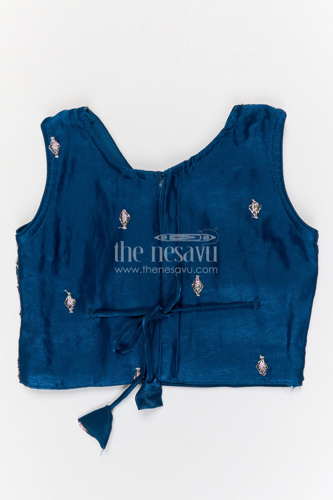 The Nesavu Girls Lehenga Choli Girls Lehenga Choli for Weddings Nesavu Nesavu girls silk crepe embroidered lehenga choli for weddings festive celebrations and family occasions