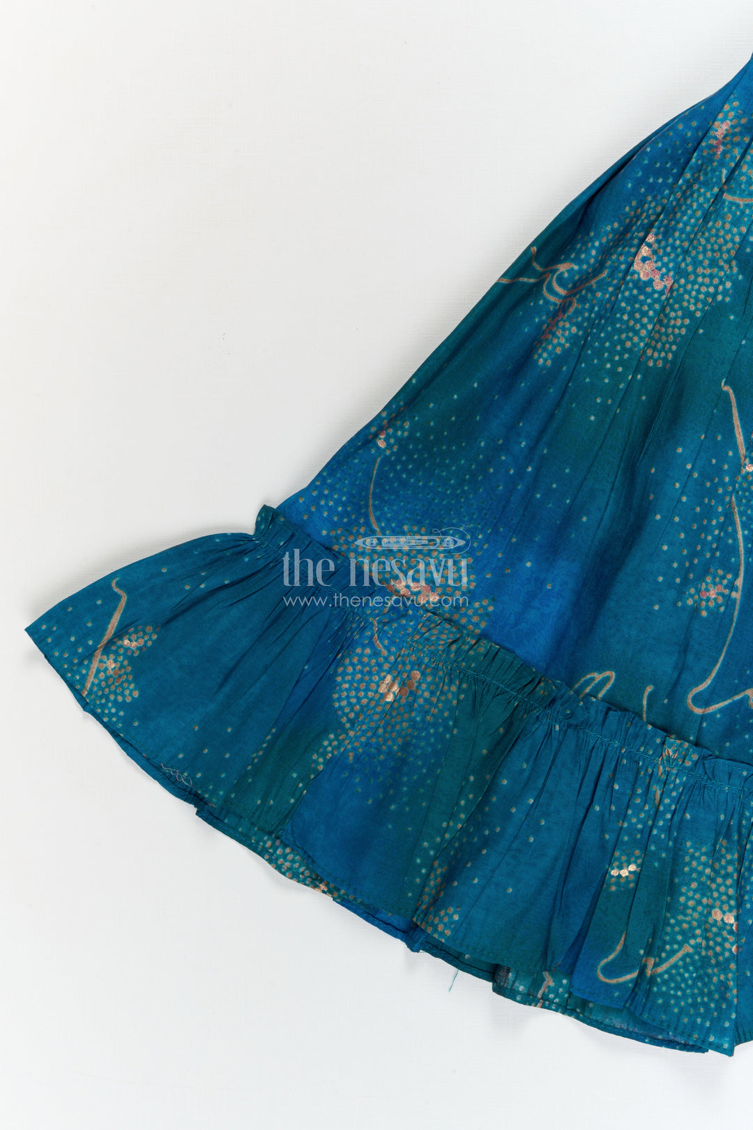 The Nesavu Girls Ethnic Lehenga Girls Lehenga Choli Set with Mirror Embroidery for Weddings and Parties Nesavu Nesavu girls festive lehenga set with mirror embroidered blouse and modal silk flared skirt