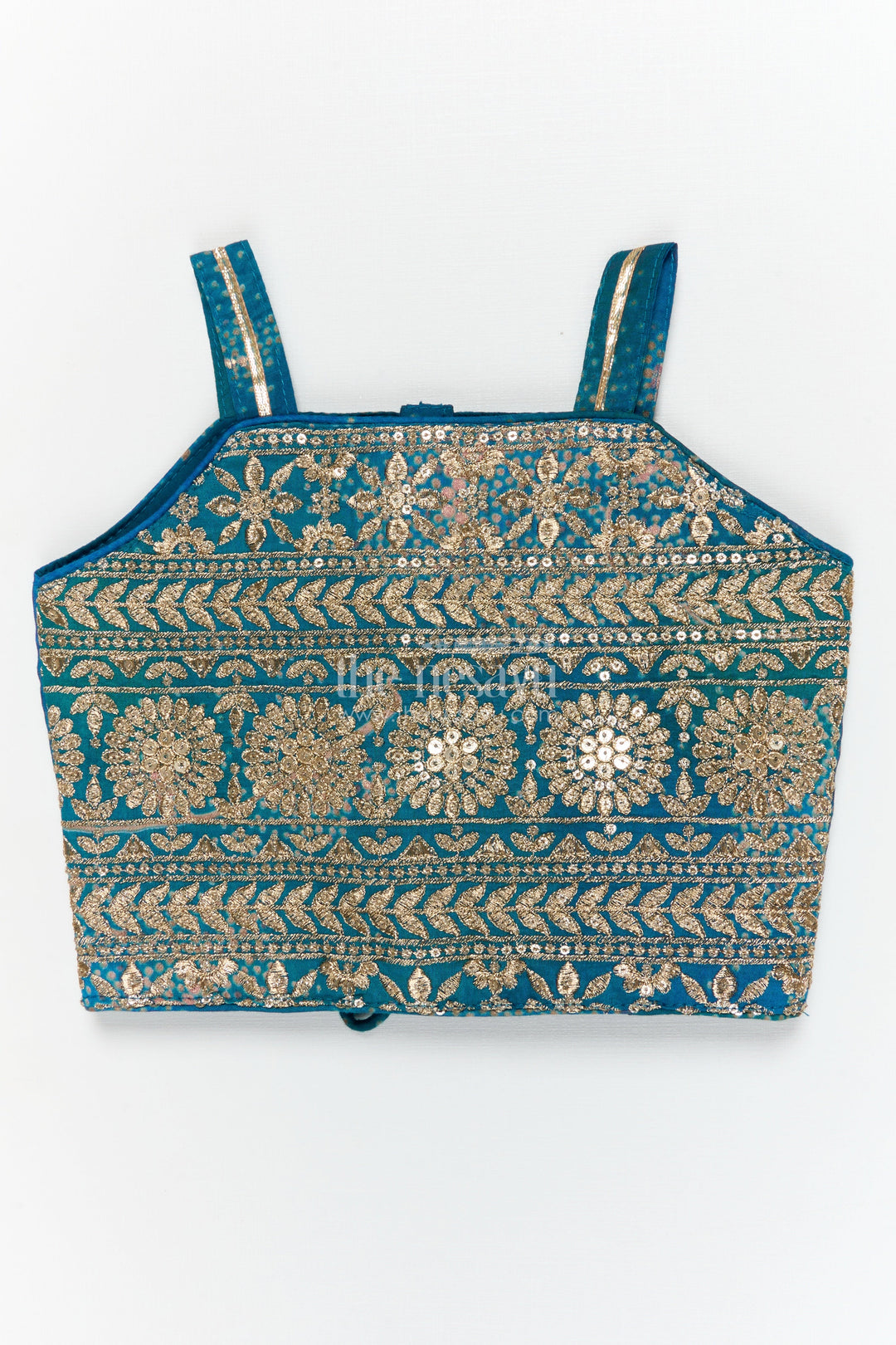 The Nesavu Girls Ethnic Lehenga Girls Lehenga Choli Set with Mirror Embroidery for Weddings and Parties Nesavu Nesavu girls festive lehenga set with mirror embroidered blouse and modal silk flared skirt