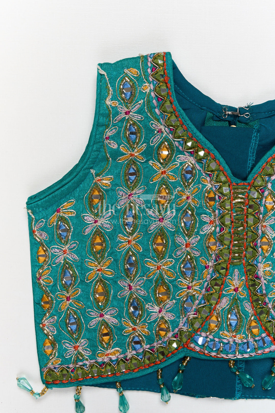 The Nesavu Girls Lehenga Choli Girls Lehenga Choli with Embroidered Yoke for Weddings and Festive Functions Nesavu Nesavu girls lehenga choli set embroidered yoke weddings festive occasions