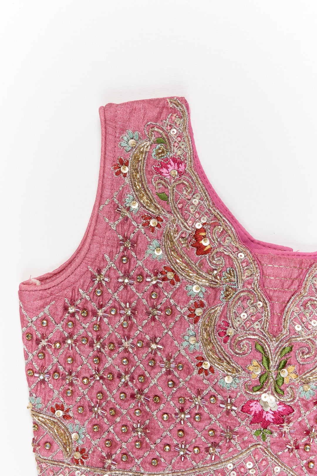 The Nesavu Girls Lehenga Choli Girls Lehenga Choli with Sequin Embroidery for Festive Celebrations Nesavu Nesavu girls lehenga choli set with sequin embroidered skirt and heavy yoke for weddings and functions