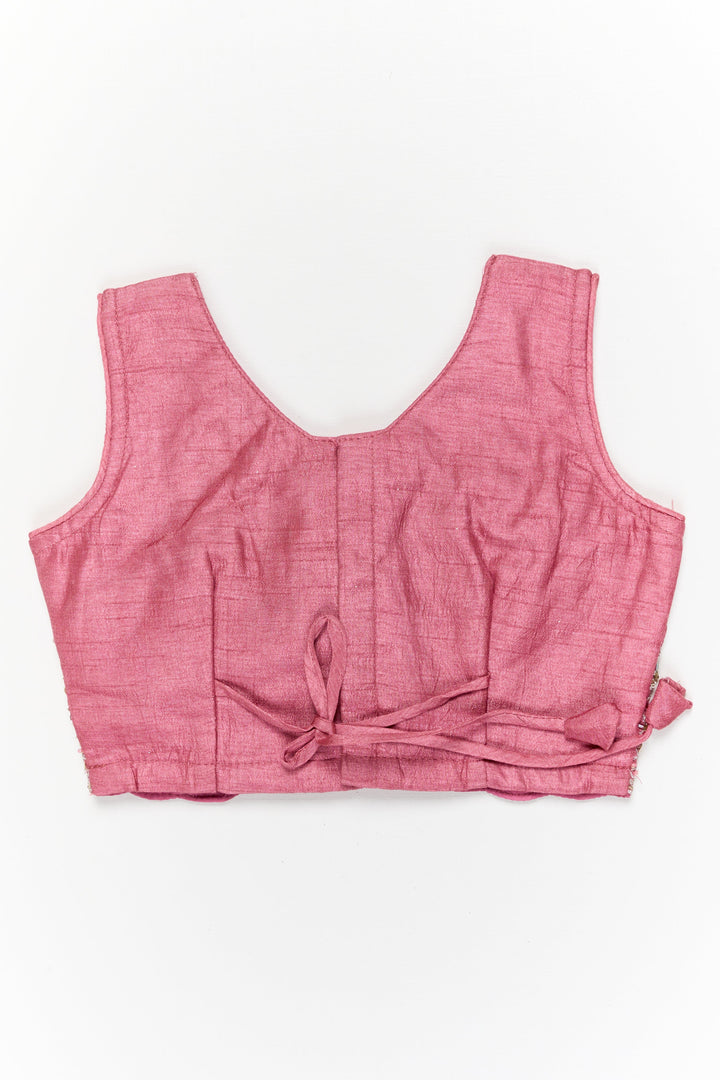 The Nesavu Girls Lehenga Choli Girls Lehenga Choli with Sequin Embroidery for Festive Celebrations Nesavu Nesavu girls lehenga choli set with sequin embroidered skirt and heavy yoke for weddings and functions