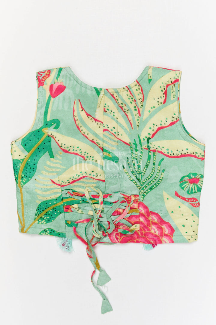 The Nesavu Girls Lehenga Choli Girls Lehenga for Weddings and Diwali Celebrations Nesavu Nesavu girls modal silk lehenga choli for weddings and festive celebrations with digital print skirt