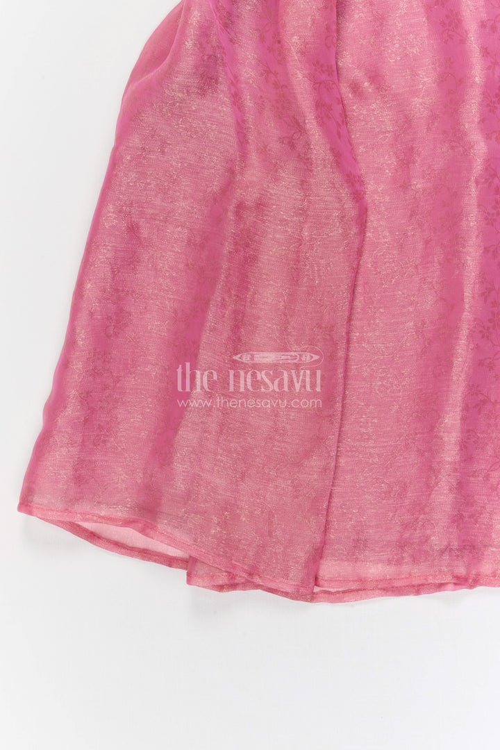 The Nesavu Girls Fancy Lehenga Girls Lehenga for Weddings and Festive Celebrations Nesavu Nesavu girls tissue organza lehenga for weddings festive celebrations and special occasions