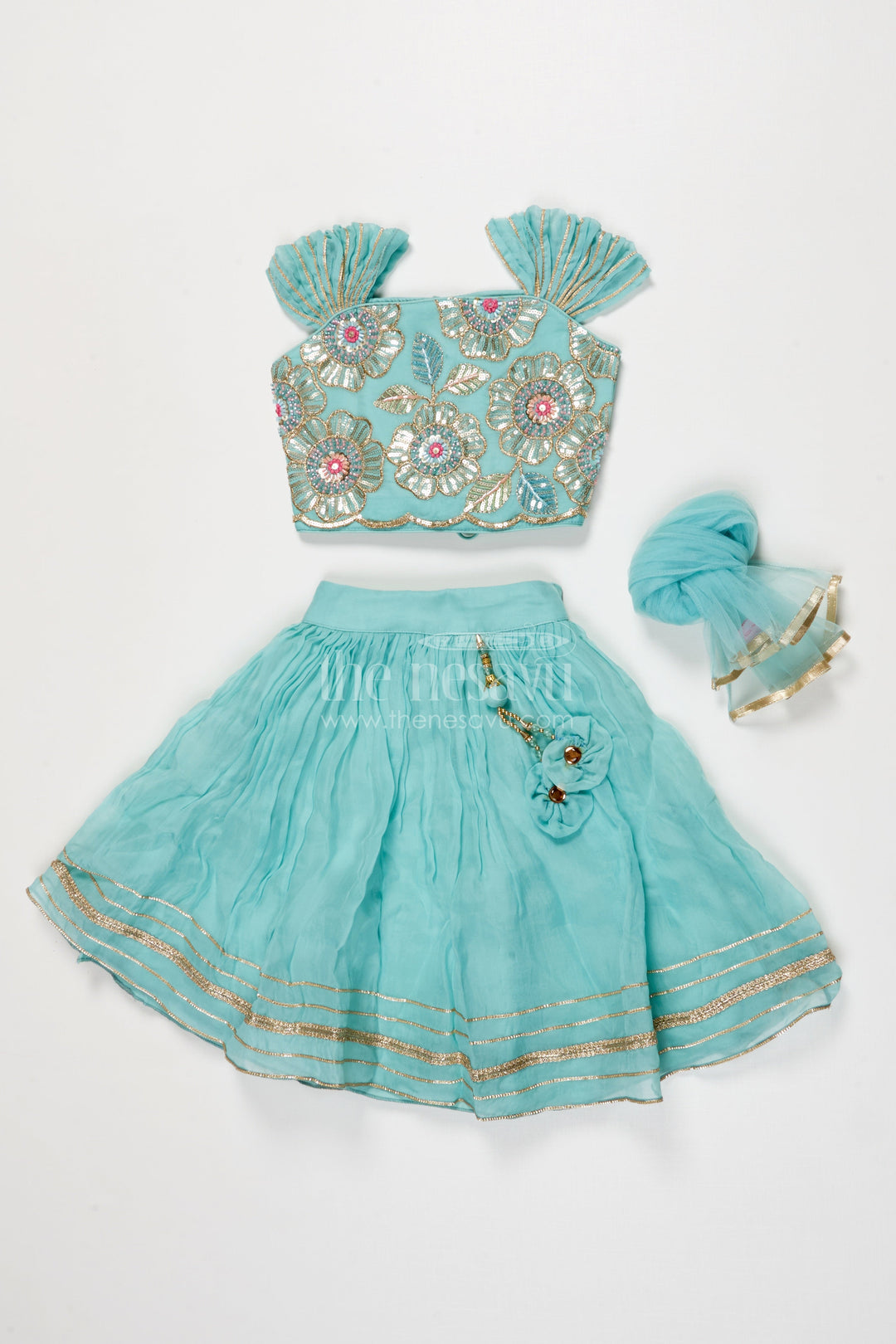 The Nesavu Girls Fancy Lehenga Girls Lehenga for Weddings and Festive Family Functions Nesavu Nesavu girls lehenga festive weddings traditional family occasions