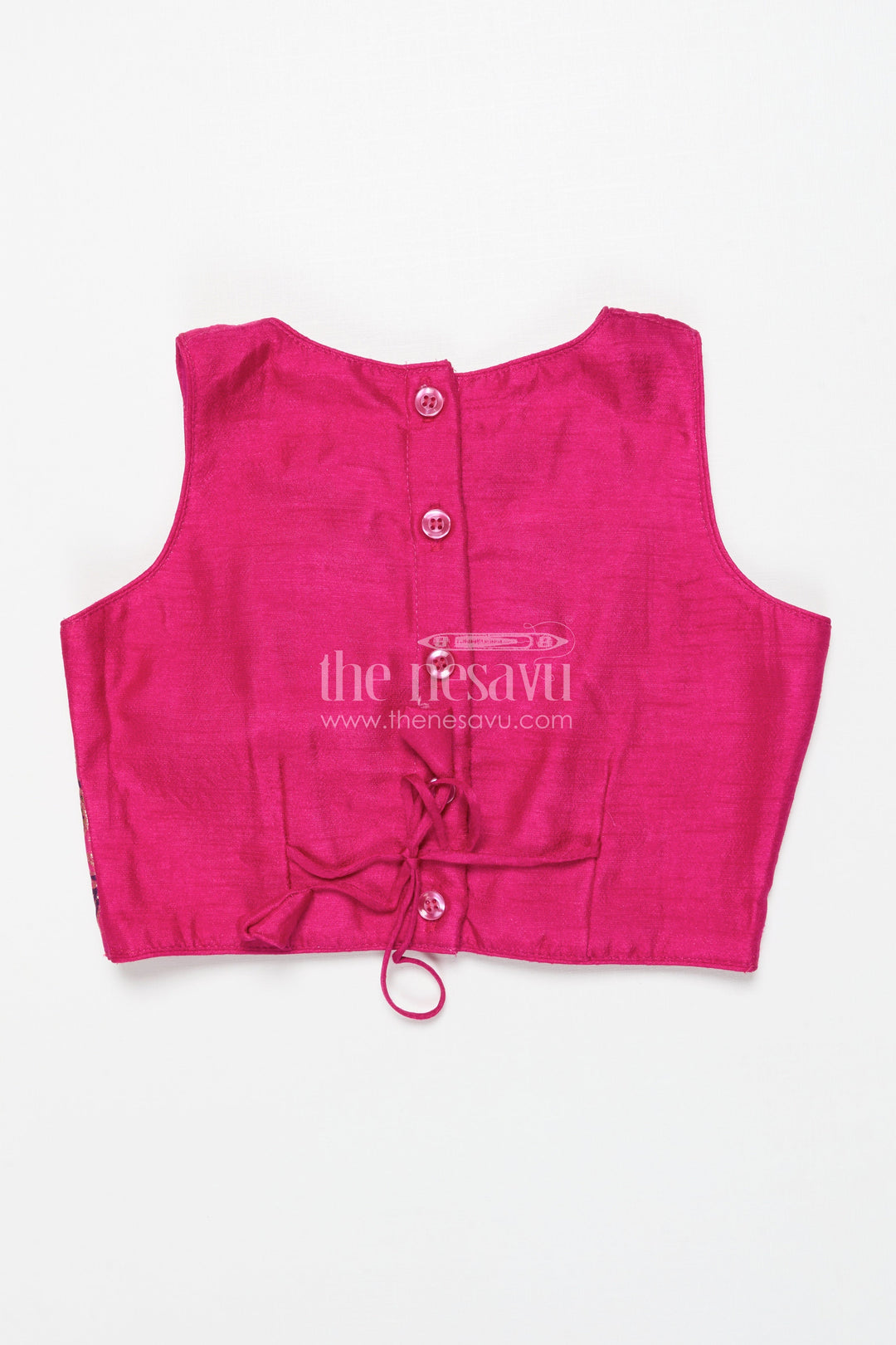 The Nesavu Girls Lehenga Choli Girls Lehenga for Weddings and Traditional Celebrations Nesavu Nesavu girls lehenga choli in chinon silk for weddings and festive occasions with designer yoke