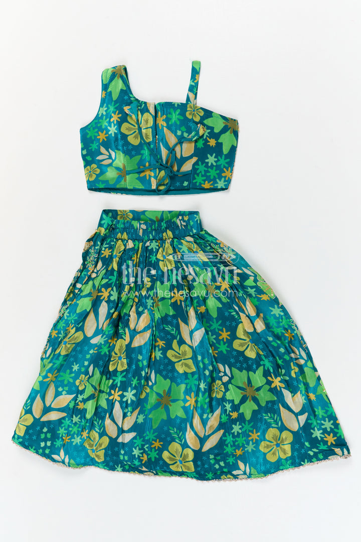 The Nesavu Girls Fancy Lehenga Girls Lehenga Set for Cultural Celebrations and Festive Family Events Nesavu Nesavu Girls Viscose Silk Lehenga Set With Designer Embroidery For Festive Events And Cultural Celebrations