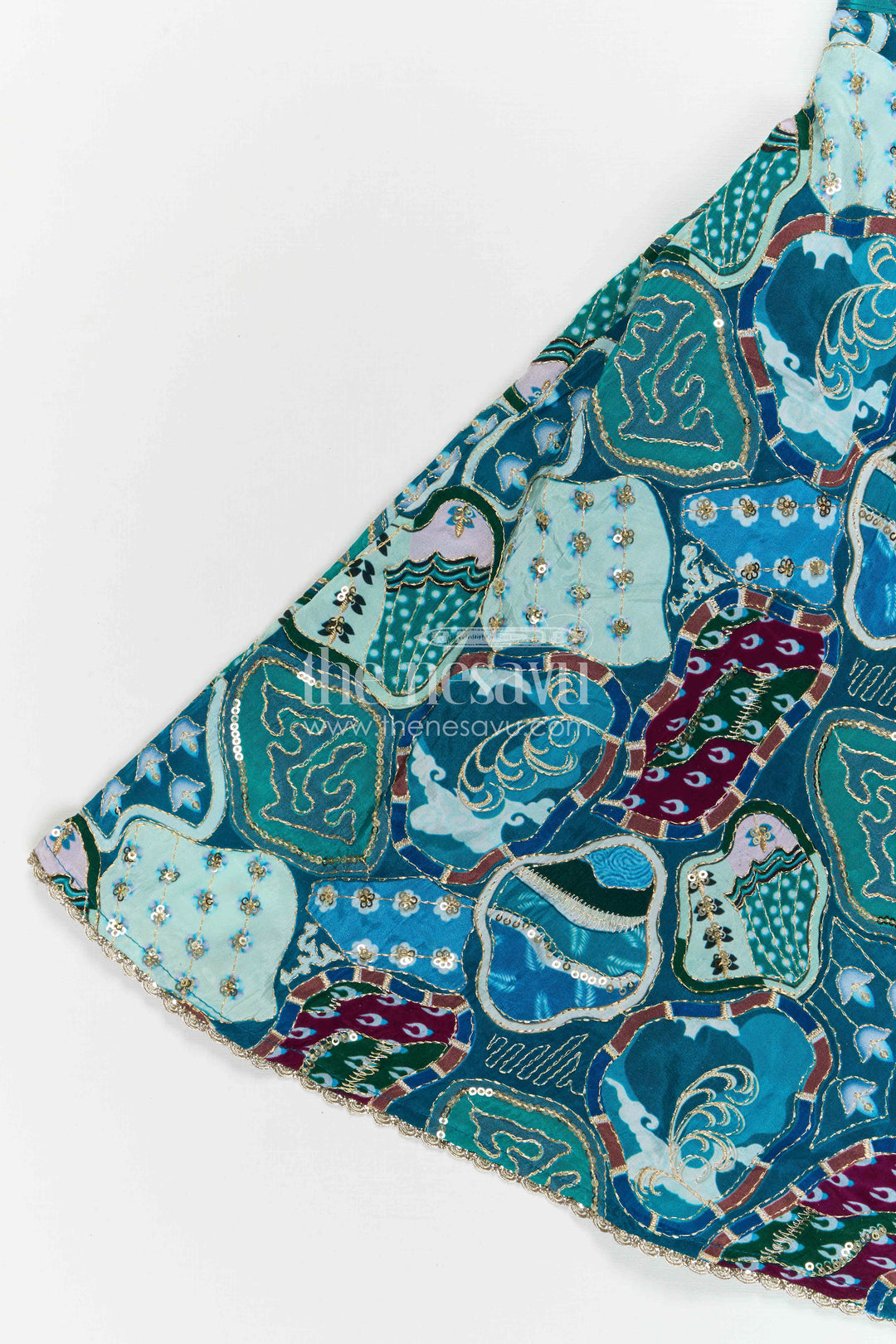 The Nesavu Girls Fancy Lehenga Girls Lehenga Set for Festive Celebrations and Wedding Functions Nesavu Nesavu Girls Silk Crepe Lehenga Set With Designer Embroidery For Festive And Wedding Celebrations