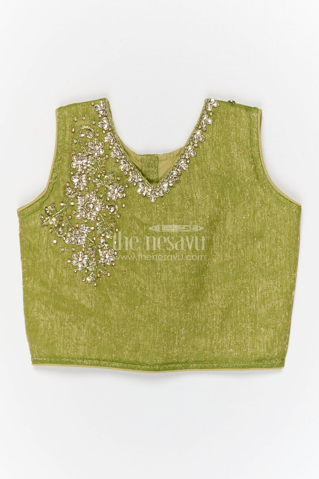 The Nesavu Girls Ethnic Lehenga Girls Lehenga Set for Festive Celebrations and Weddings Nesavu Nesavu girls tissue organza lehenga set for weddings festive celebrations and special occasions