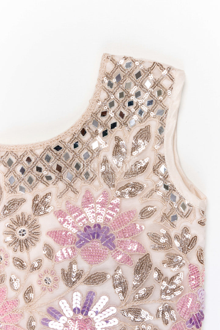 The Nesavu Girls Fancy Lehenga Girls Lehenga Set for Weddings and Grand Festive Celebrations Nesavu Nesavu girls soft net lehenga set with designer embroidered yoke for weddings