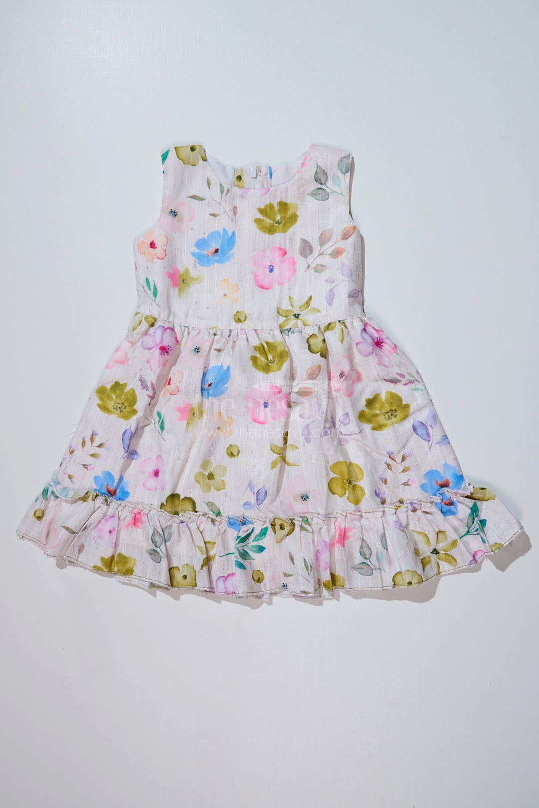 The Nesavu Girls Fancy Frock Girls Matching Dress and Coat Sets in Floral Digital Print with Stylish Green Blazer Nesavu Nesavu Girls Matching Dress Coat Sets Floral Digital Print Stylish Green Blazer