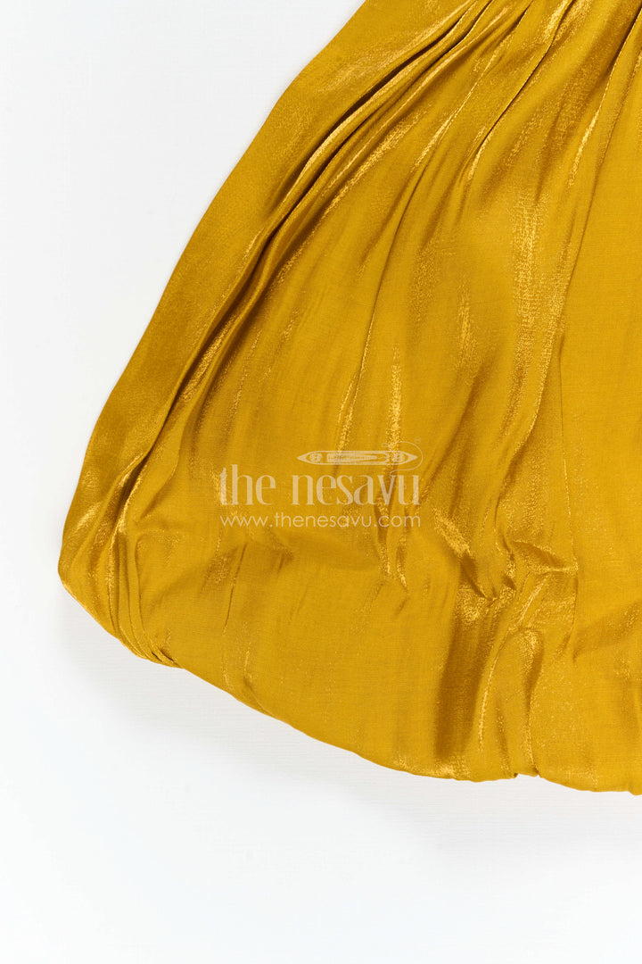 The Nesavu Girls Cotton Frock Girls Organza Frock for Festive Birthdays and Evening Parties Nesavu Nesavu Girls Organza Party Frock With Puff Sleeves For Birthdays And Festive Celebrations