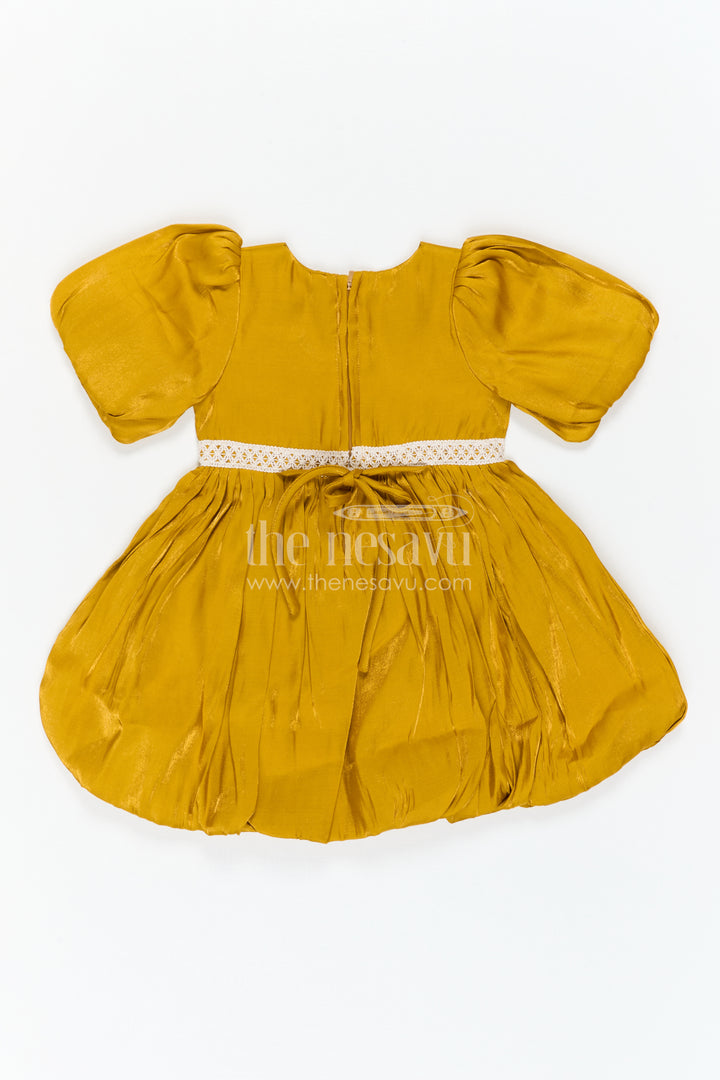 The Nesavu Girls Cotton Frock Girls Organza Frock for Festive Birthdays and Evening Parties Nesavu Nesavu Girls Organza Party Frock With Puff Sleeves For Birthdays And Festive Celebrations