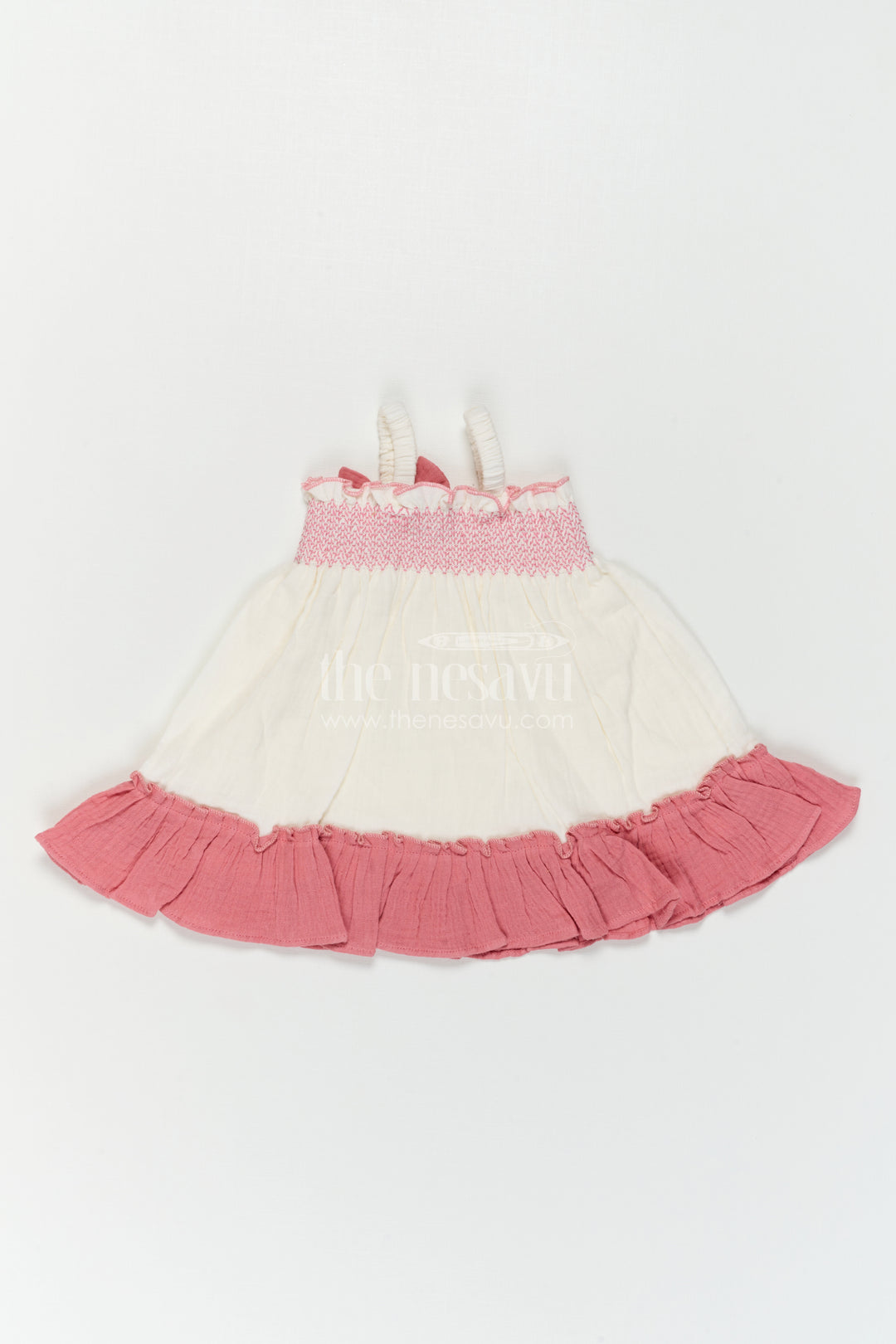 The Nesavu Girls Cotton Frock Girls Party Frock for Birthdays and Special Celebrations Nesavu Nesavu Girls Party Frock For Birthdays And Celebrations With Muslin Cotton Layered Flared Design