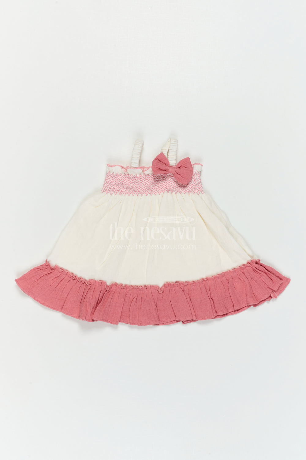 The Nesavu Girls Cotton Frock Girls Party Frock for Birthdays and Special Celebrations Nesavu Nesavu Girls Party Frock For Birthdays And Celebrations With Muslin Cotton Layered Flared Design
