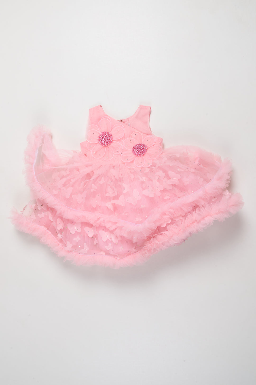 The Nesavu Girls Fancy Party Frock Girls Party Frock for Birthdays and Twirling Celebrations Nesavu Nesavu girls net party frock birthdays twirl-friendly celebrations