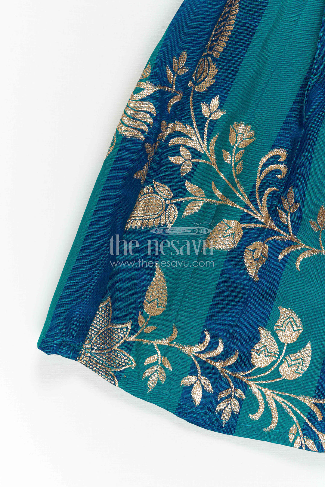 The Nesavu Silk Frock Girls Party Frock for Festive Twirl Moments and Celebrations Nesavu Nesavu Girls Party Frock For Festive Celebrations And Wedding Functions With Designer Embroidery