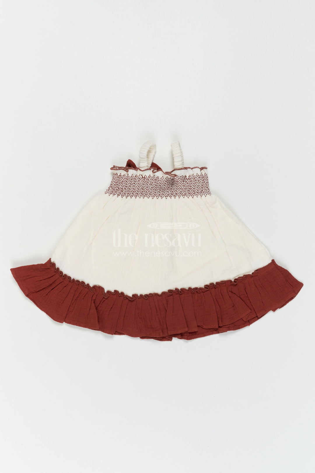 The Nesavu Girls Cotton Frock Girls Party Frock for Special Occasions and Family Celebrations Nesavu Nesavu Girls Party Frock For Special Occasions And Celebrations With Muslin Cotton Flared Design