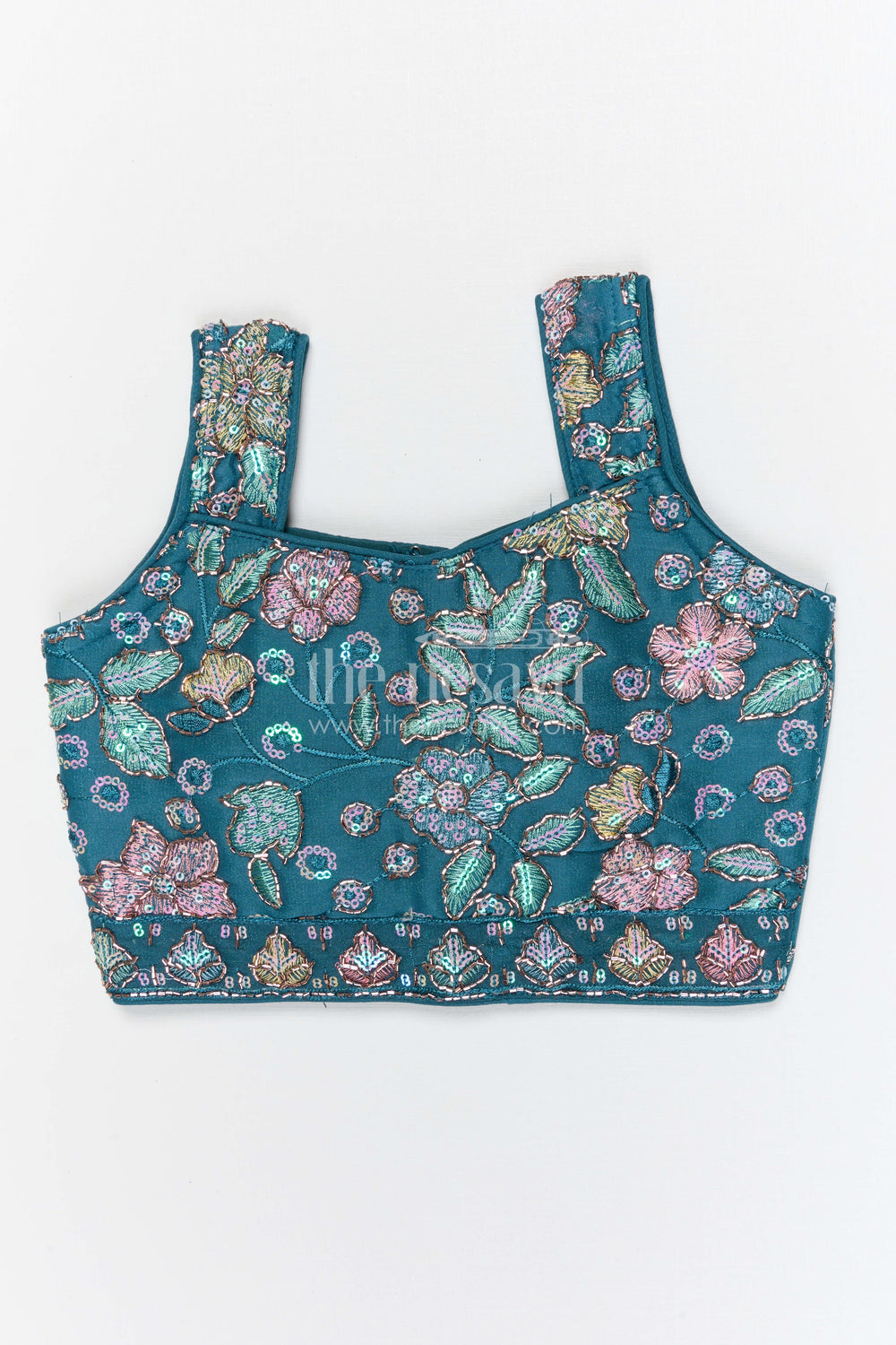 The Nesavu Girls Fancy Lehenga Girls Party Lehenga for Weddings and Festive Occasions Nesavu Nesavu girls georgette party lehenga for weddings and celebrations with embroidered designer yoke